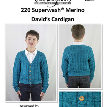 David's Cardigan in Cascade Yarns 220 Superwash Merino - Free