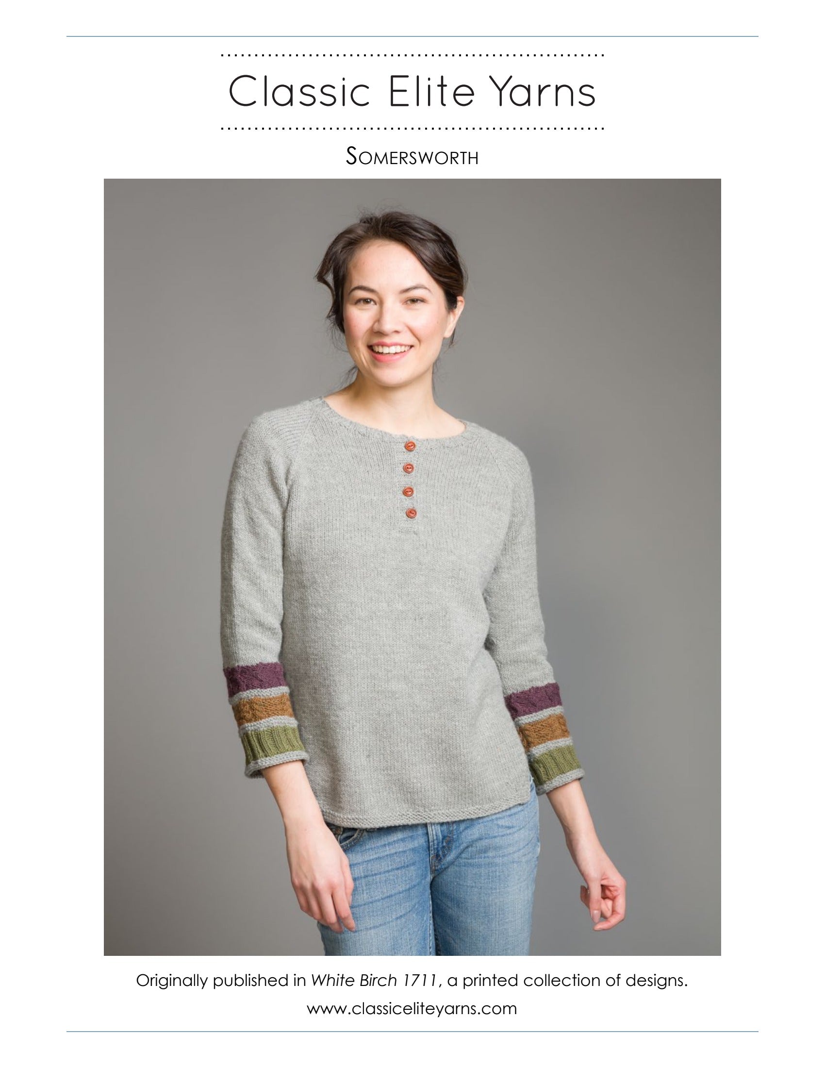 Classic Elite Yarns Somersworth Jumper Knitting Pattern