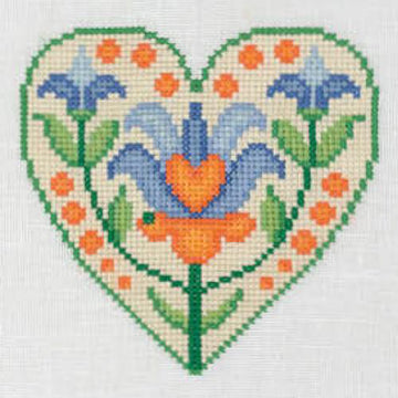 Creative World of Craft Lily Heart Folk Art Mini Cross stitch kit