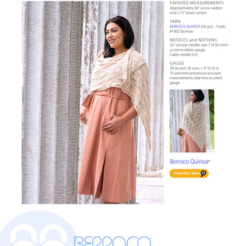 Berroco Hazelbrook Wrap Knitting Pattern