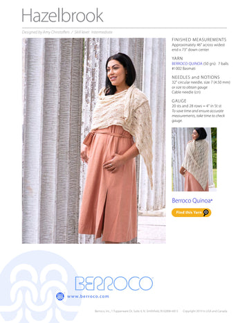 Berroco Hazelbrook Wrap Knitting Pattern