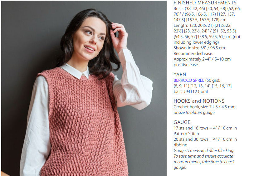 Lawler Vest Jumper Crochet Pattern