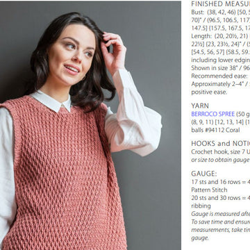 Lawler Vest Jumper Crochet Pattern
