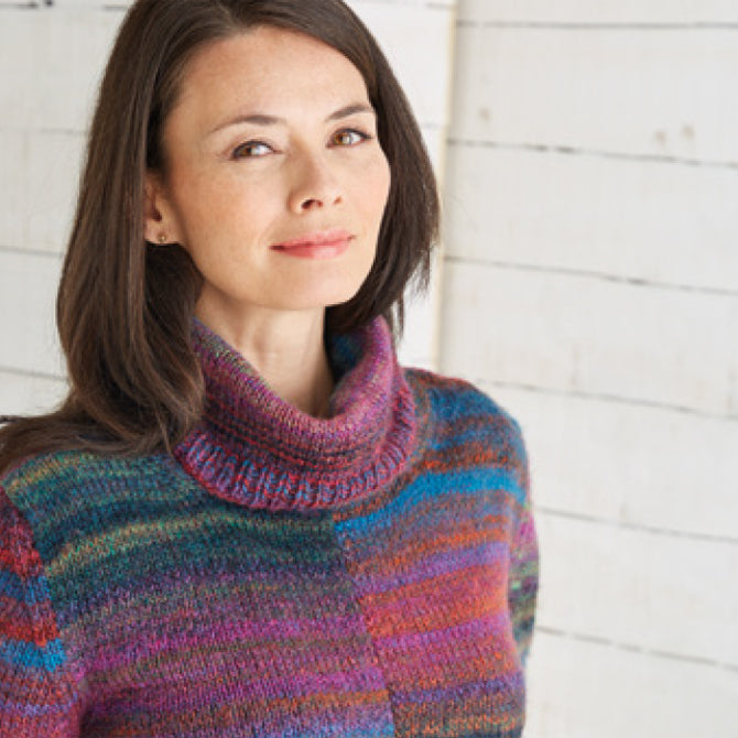 Sirdar Two-Tone Pullover Jumper Knitting Pattern