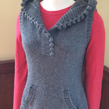 Mulberry Hooded Vest