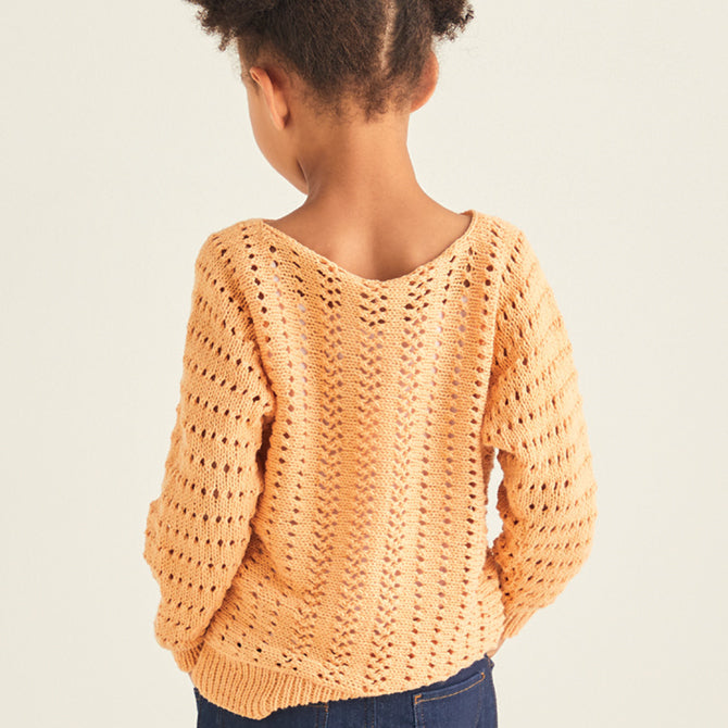 Sirdar Lace Mesh Pullover Jumper Knitting Pattern