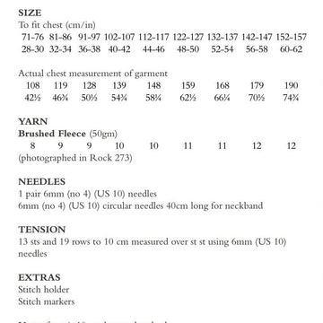 Whitehall Jumper Knitting Pattern