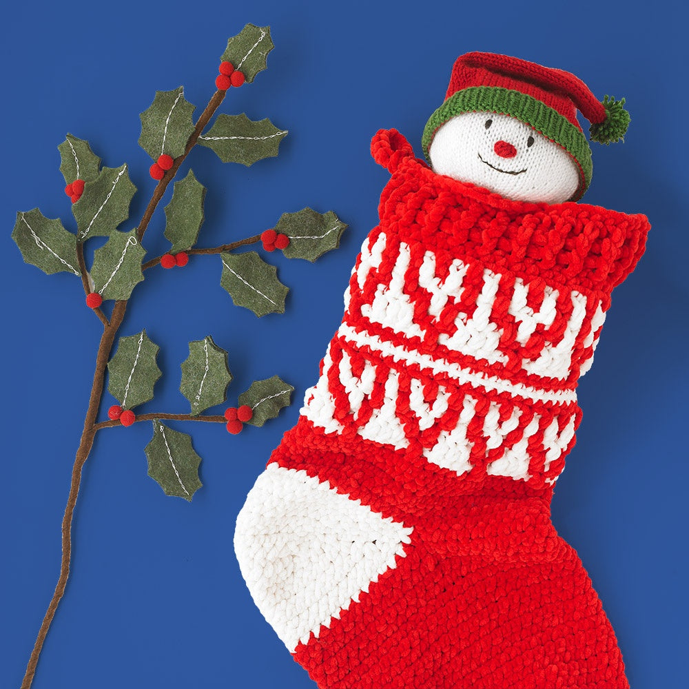 Paintbox Yarns Jumbo Crochet Christmas Stocking PDF
