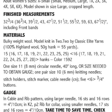 Cable and Rib Cardigan 129