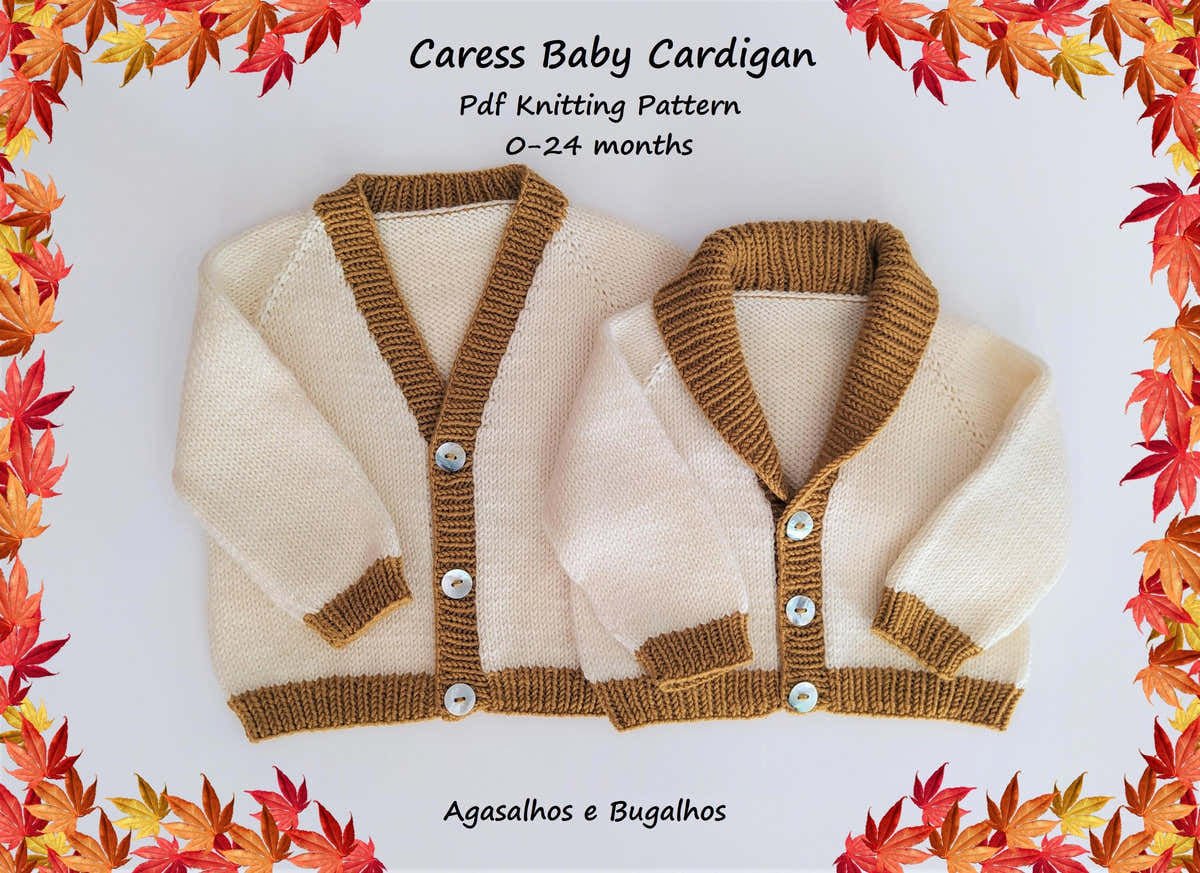 Caress Baby Cardigan Knitting Pattern | 0-24 months