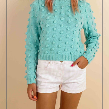 Paintbox Yarns Bubblegum Bobble Jumper Knitting Pattern