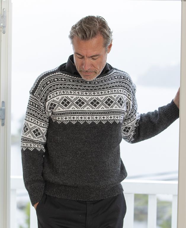 Siggor Sweater in Viking Garn Alpaca Storm