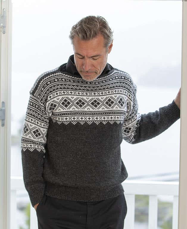 Siggor Sweater in Viking Garn Alpaca Storm