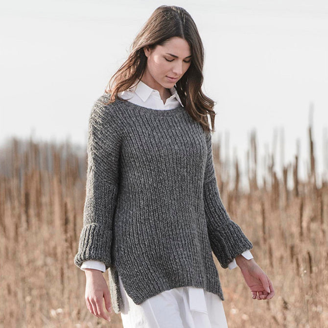 Blue Sky Fibers Preston Pullover Jumper Knitting Pattern