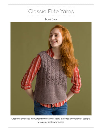 Classic Elite Yarns Lone Star Vest Knitting Pattern