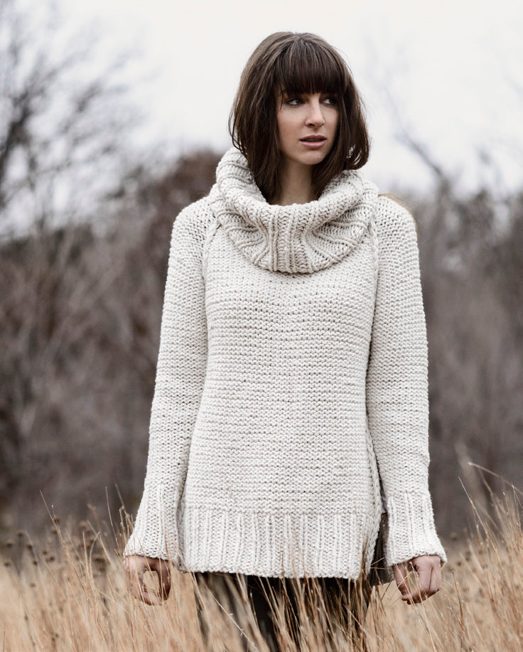 Blue Sky Fibers Pine Island Pullover Jumper Knitting Pattern