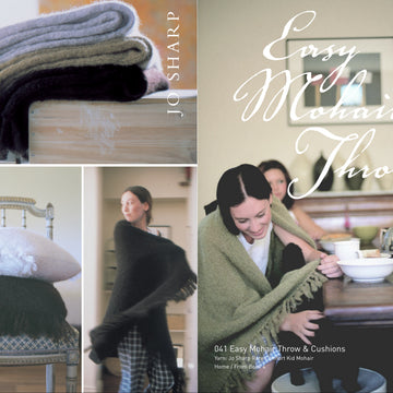 Jo Sharp Easy Mohair Throw & Cushion Knitting Pattern