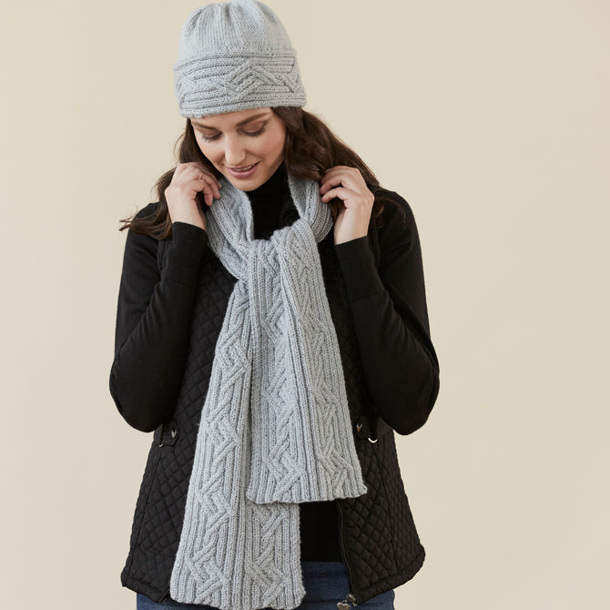 Tahki Yarns Branson Hat and Scarf Knitting Pattern