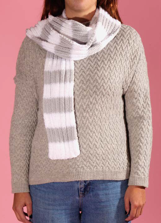 Paintbox Yarns Frosty Chunky Scarf Knitting Pattern