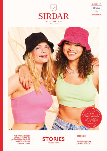 Sirdar 10560 DJ Set Bucket Hat in Stories DK (Free)