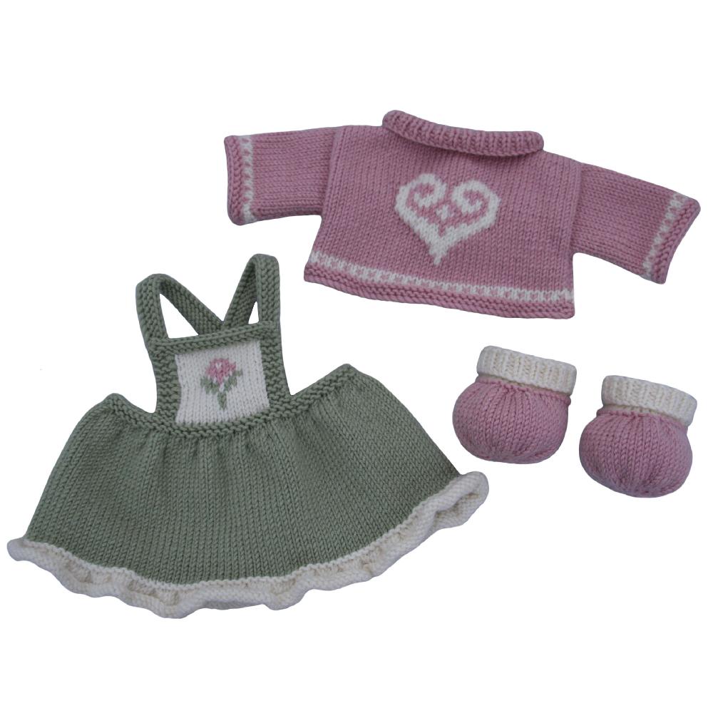 Flower Pinafore Outfit (Knit a Teddy)