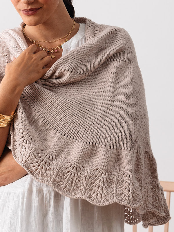 Prairie Rose Shawl Wrap Knitting Pattern