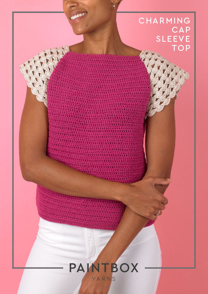 Paintbox Yarns Charming Cap Sleeve Top Crochet Pattern