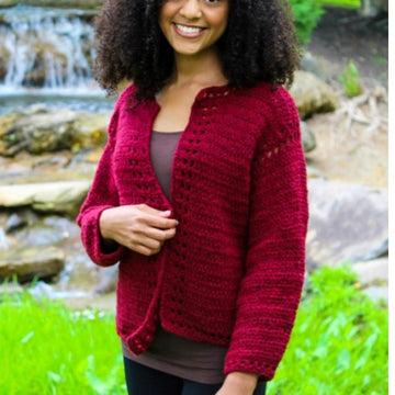 Plymouth Yarn Crocheted Cardi Pattern