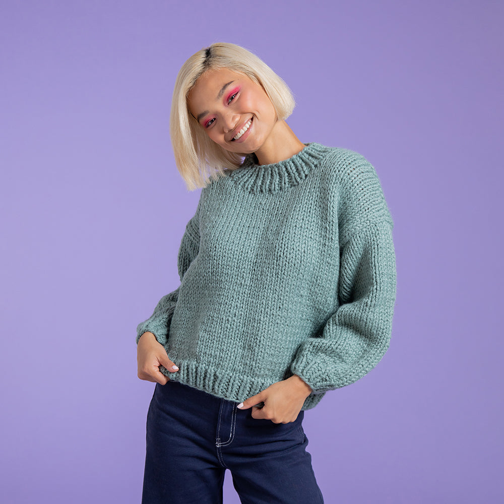 Paintbox Yarns Easy Everyday Sweater Knitting Pattern