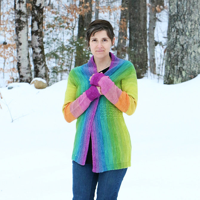 Wonderland Yarns Rainbows Cardigan Knitting Pattern