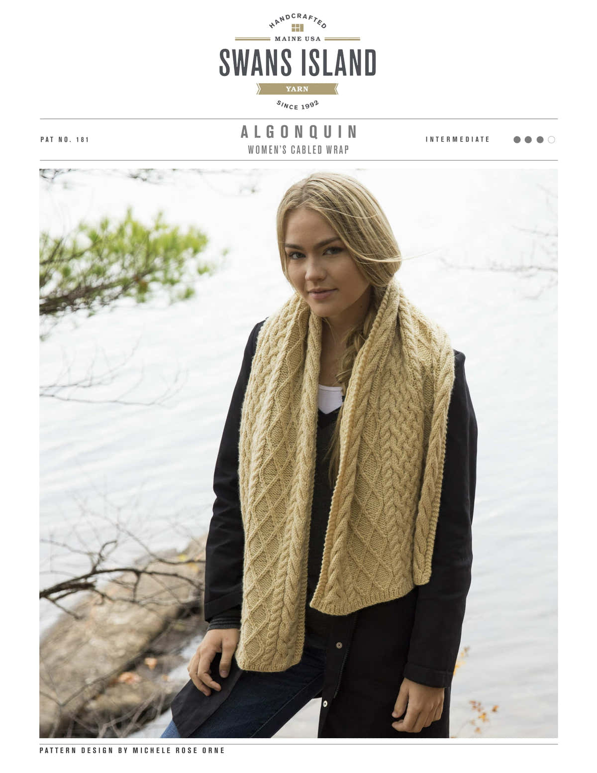 Swans Island Algonquin Wrap Scarf Knitting Pattern