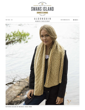 Swans Island Algonquin Wrap Scarf Knitting Pattern