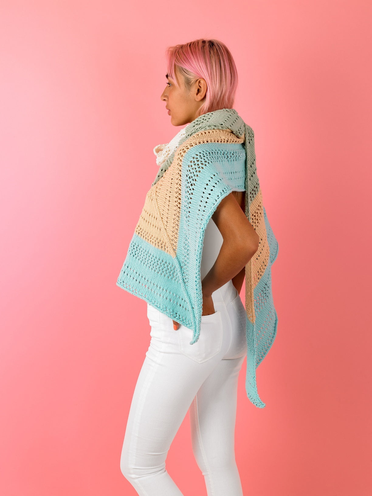 Paintbox Yarns Lollipop Lace Shawl Knitting Pattern