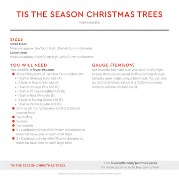 Paintbox Yarns Tis the Season Christmas Trees Crochet Pattern