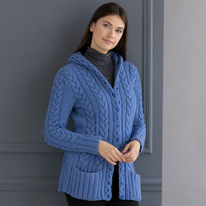 String Nicole Hoodie Cardigan Knitting Pattern