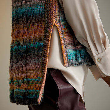 Sirdar Staghorn Fern Tabard Waistcoat Knitting Pattern
