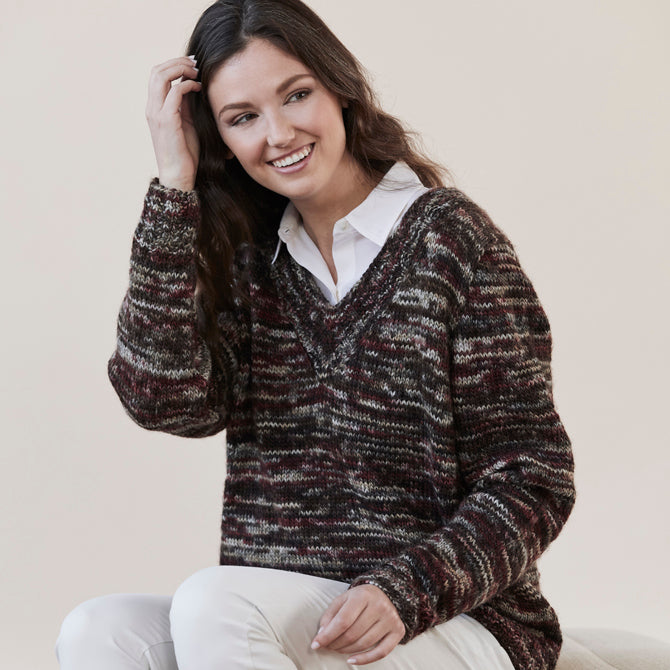 Tahki Yarns Crestone Pullover Knitting Pattern