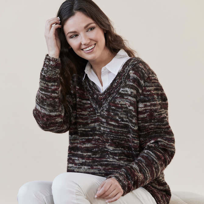 Tahki Yarns Crestone Pullover Knitting Pattern