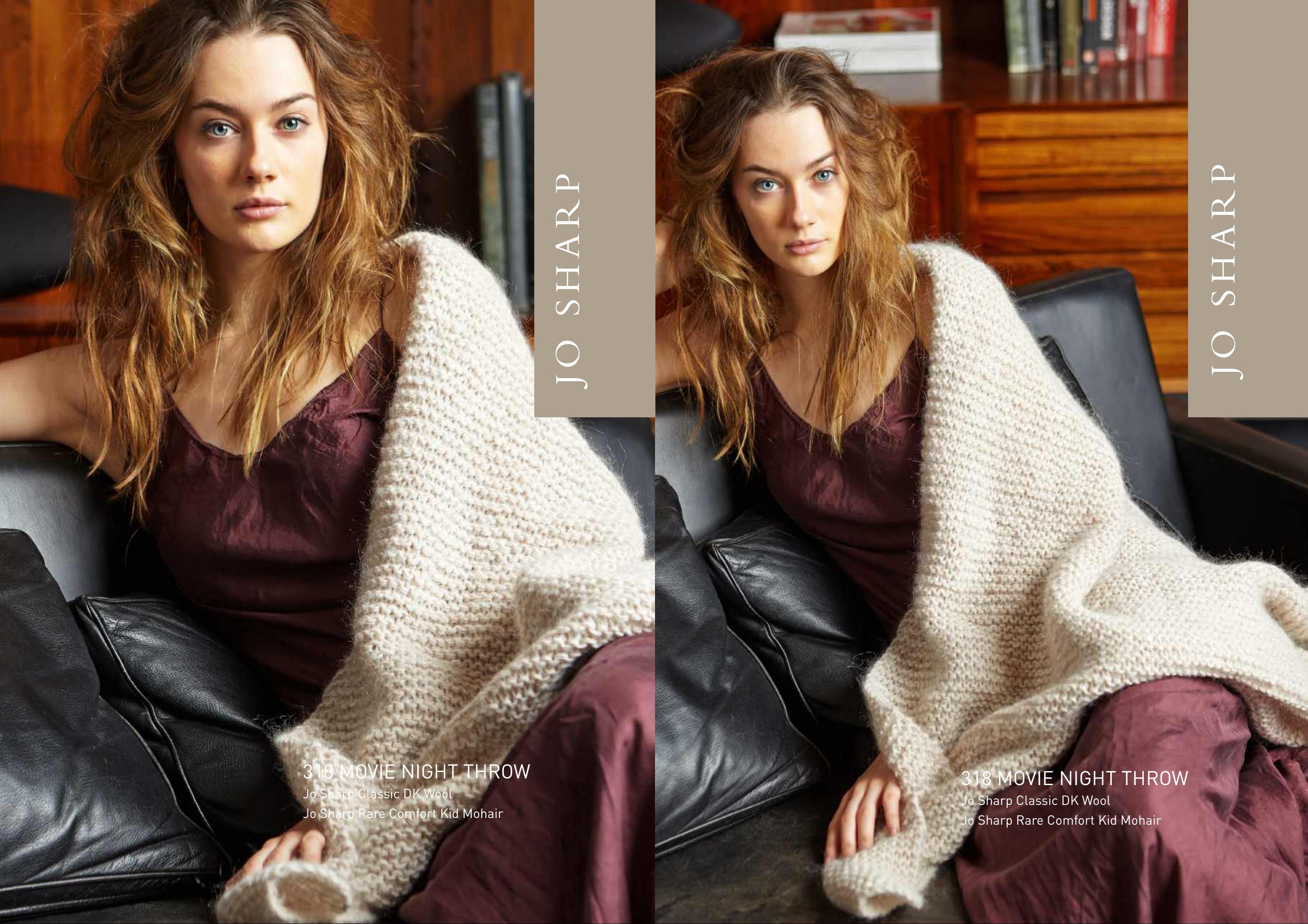 Jo Sharp Movie Night Throw Blanket Knitting Pattern