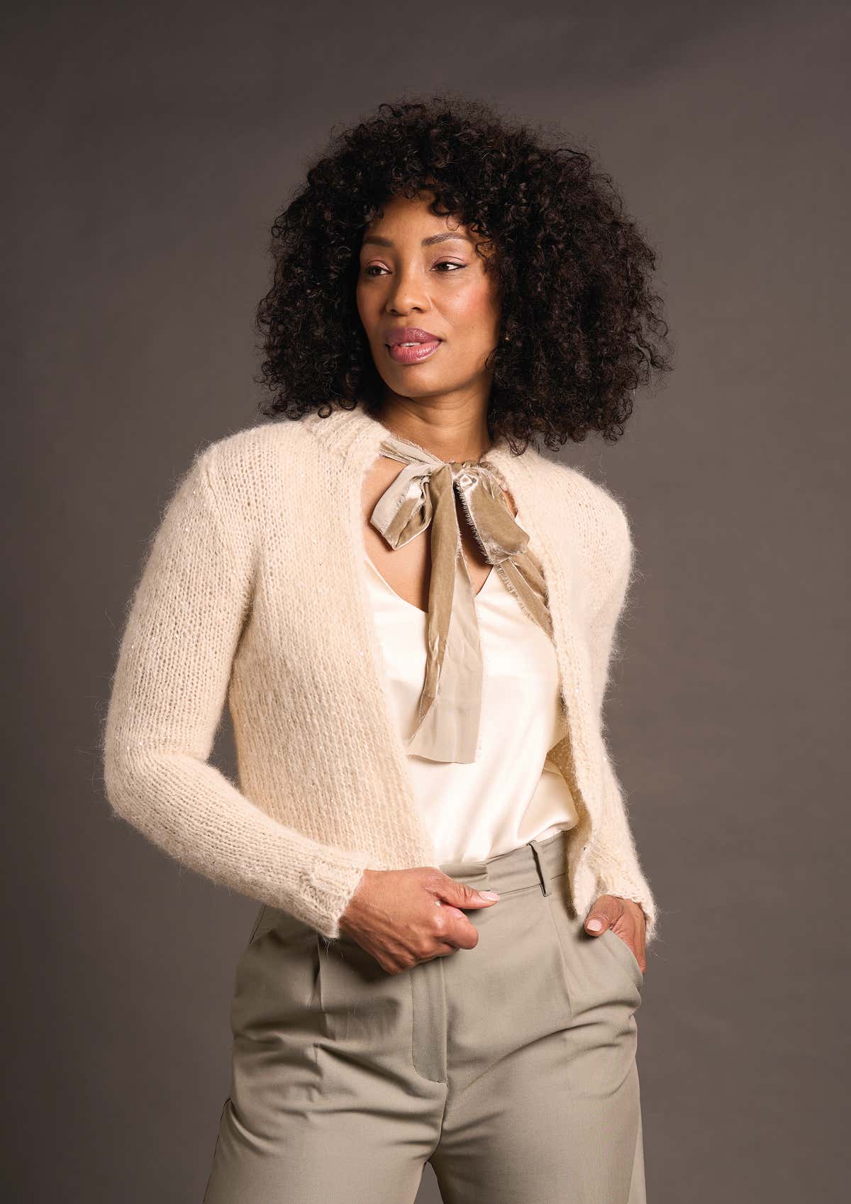 Fleming In Rowan Alpaca Sparkle Cardigan Knitting Pattern