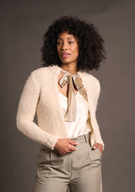 Fleming In Rowan Alpaca Sparkle Cardigan Knitting Pattern