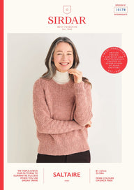 Sirdar Checked Raglan Sweater Jumper Knitting Pattern