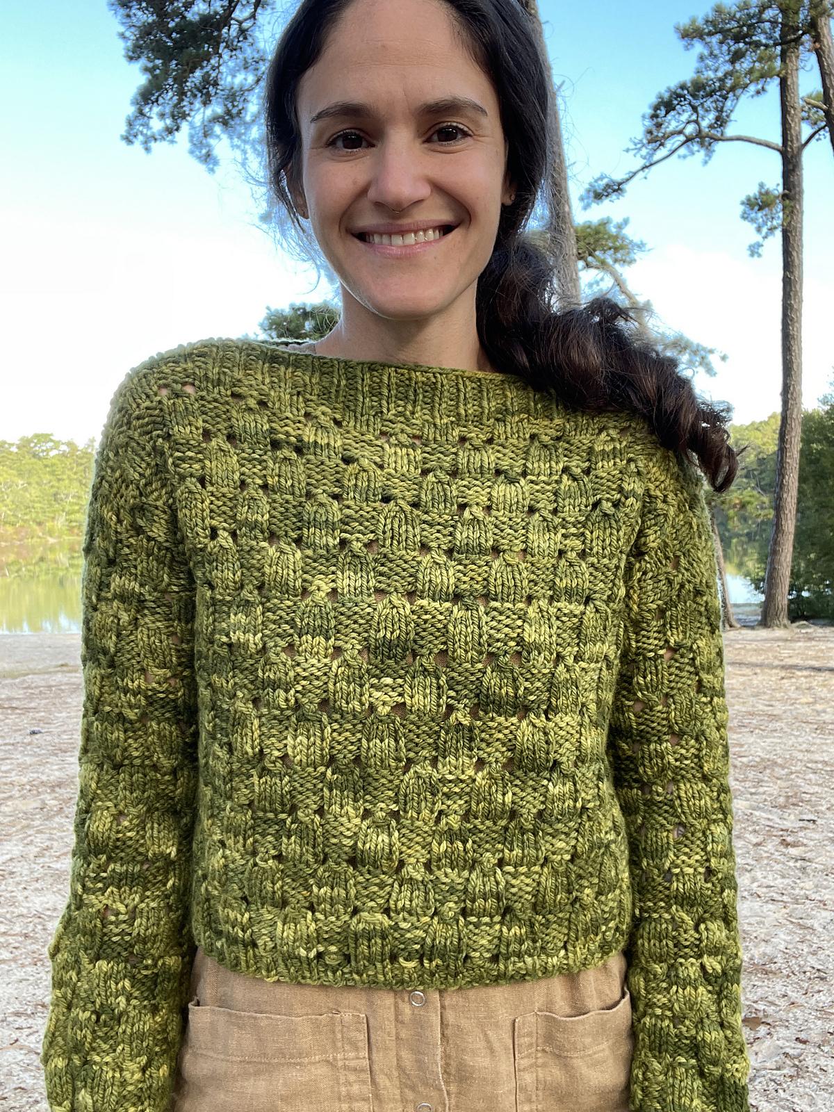 Lace Checks Pullover