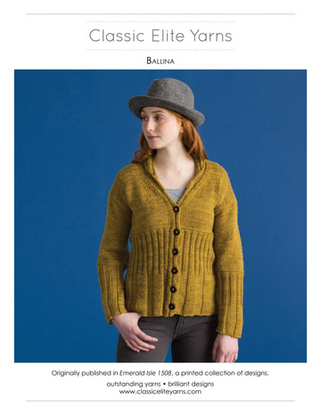 Classic Elite Yarns Ballina Cardigan Knitting Pattern
