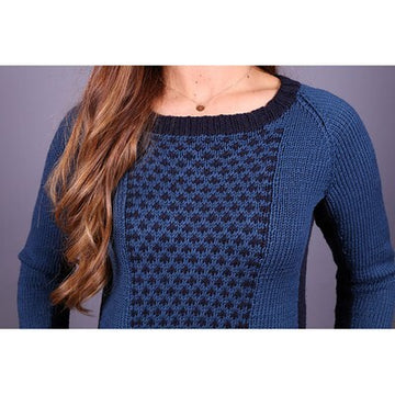 Plymouth Yarn 3012 Women's Two Tone Pullover Knitting
