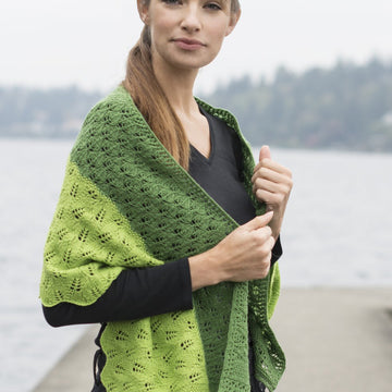 Cascade Yarns FW Leafy Transitions Wrap Knitting Pattern