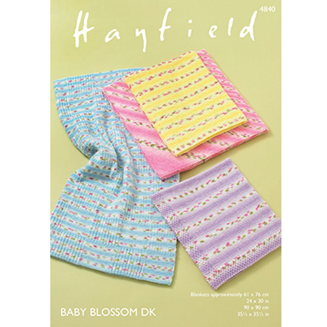 Hayfield 4840 Blankets Knitting Pattern