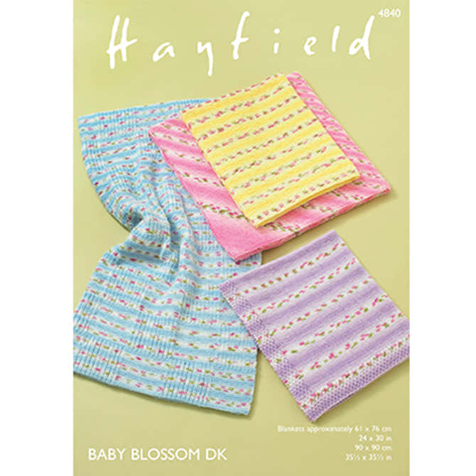 Hayfield 4840 Blankets Knitting Pattern