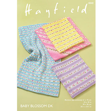 Hayfield 4840 Blankets Knitting Pattern