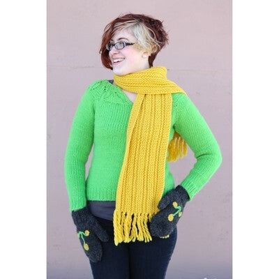 Valley Yarns Sprig Scarf & Mittens Knitting Pattern